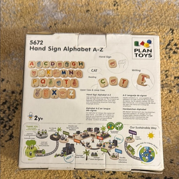 Plan Toys Hand Sign Alphabet Learning Toys - Picture 2 of 4
